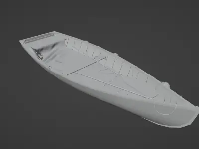 Old wooden boat 3D model by faithmarie1616