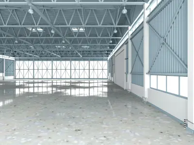 Airplane Hangar 3d Model 3D model