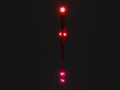 Staff Low-Poly for game Low-poly 3D model