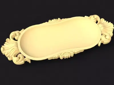  carved tray 3D model purchase