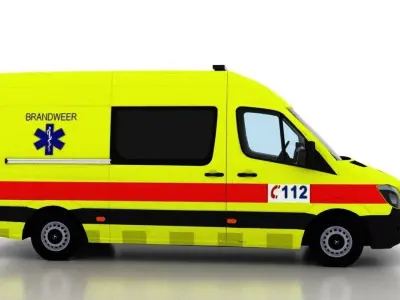 Mercedes Benz Sprinter L2H2 2015 Belgium Ambulance 3D model