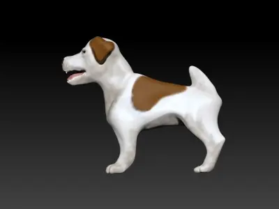 Jack Russell dog  Low-poly 3D model