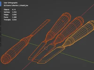 chisel Low-poly 3D model purchase