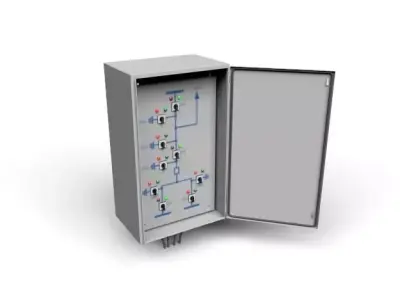 Disconnect switches remote control cabinet 3D model