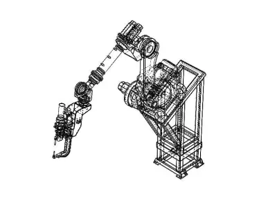 Elevated Welding Robot Free 3D model