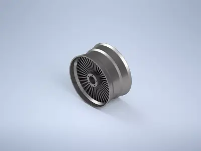 Multi Spoke Wheel 3D Model Free 3D model