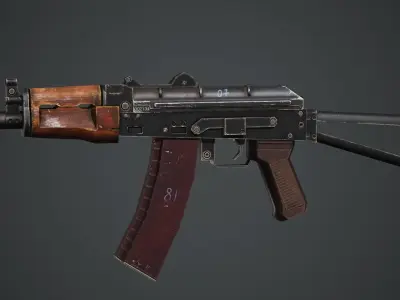 AKS-74U PBR Game Ready ak - rifle Low-poly 3D model