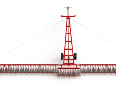 WG 0003 - Complete range of 3 semi-mounted rotary harrow 3D model