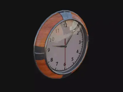 Old Wall Clock 3D Model Low-poly 3D model