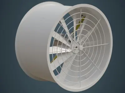 Industrial Fan 2A Low-poly 3D model
