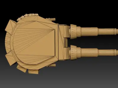 Double Barrelled Tiger Tank Turrets 3D print model