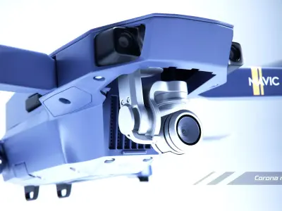 dji mavic pro quadcopter 3D model