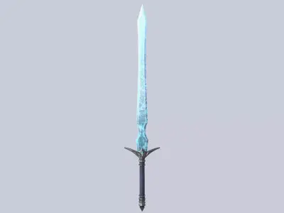 Ice blade Low-poly 3D model