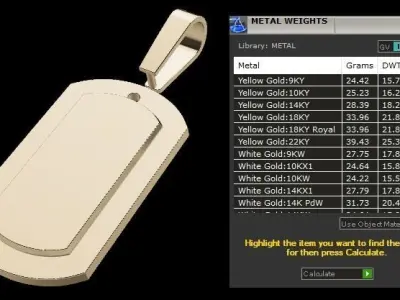 ID Bar Dogtag Pendant 3D print model