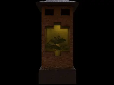 Chinese Candle Lantern Free low-poly 3D model