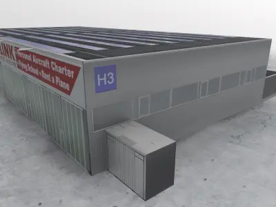 LOWS Hangar 3 Low-poly 3D model