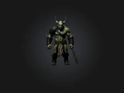 Realistic Orc Model Low-poly 3D model