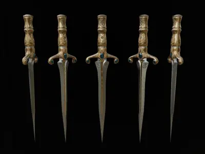 Stylized Dagger Low-poly 3D model purchase