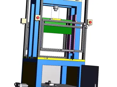 Heavy-duty pneumatic rubber cutter 3D model