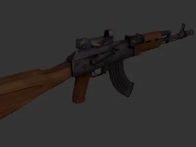 AK-74 rifle Low-poly 3D model purchase