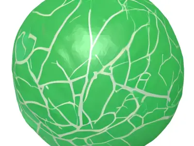 Green Neural Organic Sphere 3D model