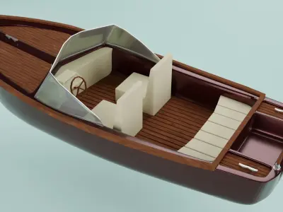 Simple Boat 3d model Low-poly 3D model