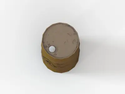 Oil Barrel Free low-poly 3D model 2