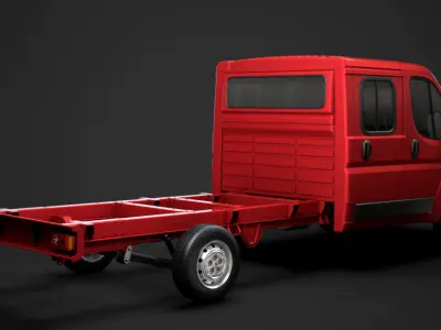 Citroen Jumper Relay Chassis Truck Crew Cab 4035XL WB 2014 3D model