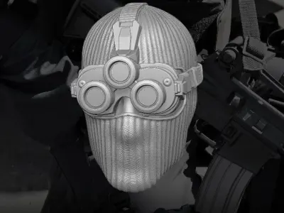 Night Commando Head 3D printable File 3D print model