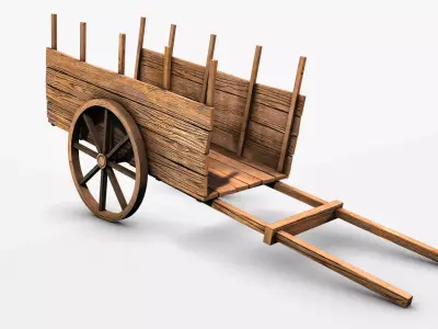 Cart 01 Low-poly 3D model