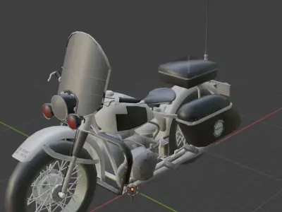 bike moto Low-poly 3D model