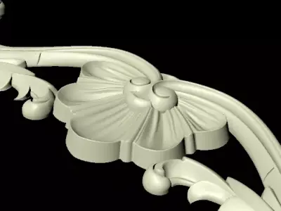 Central decor ornament for furniture 3D model 1147