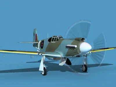 North American A-36A Apache V13 RAF 3D model