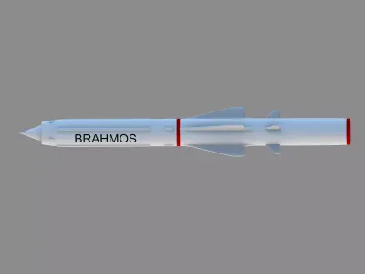 Indian BrahMos PJ-10 Missile Low-poly 3D model