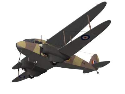 de Havilland DH89 Dragon Rapide 3D model buy