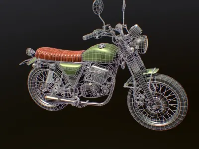 motorcycle Mutt Hilts 125 Low-poly 3D model