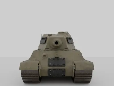 WW2 King Tiger II - 3D Model Low-Poly Low-poly 3D model