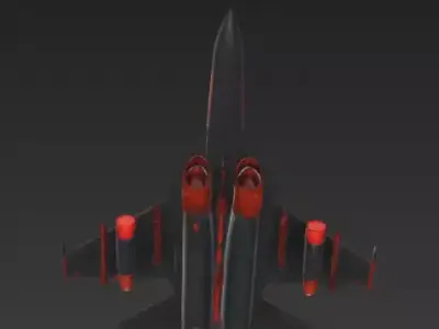 Halloween Air Force Fighter 3D Model Spooky Dominance Low-poly 3D model