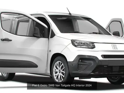 Stellantis Small E Van HQ Interior Tailgate 2024 3D Model Collection