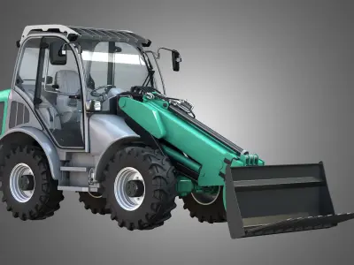 Loader KL80-8T  with Manure Fork - Front Loader 3D model