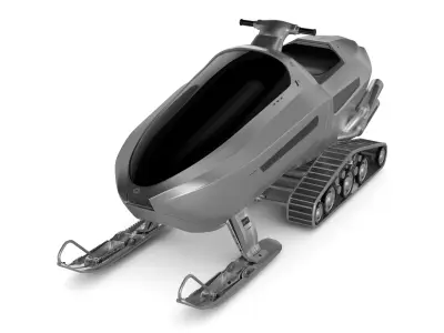 Snowmobile Rescue Sled 3D model order