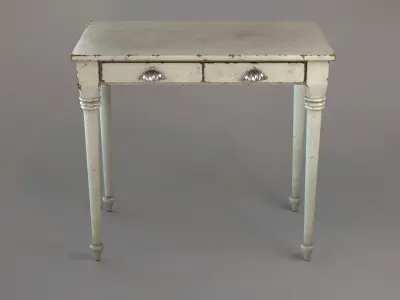 Vintage white table 3D model