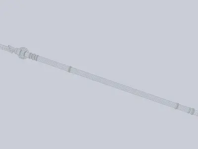 Draconic spear Low-poly 3D model