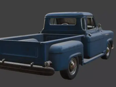 Old Pickup Truck 3D Model 3D model