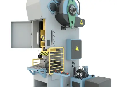 Industrial mechanical press-stamping machine tool KV2132 3D model