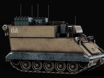 M577A2 - Army Vehicle - Commander - Tank Low-poly 3D model