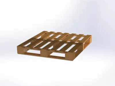 3D CAD Model of a Standard 1200x1000 mm Pallet 3D model