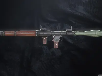 RPG-7 Grenade Launcher Low-poly 3D model purchase