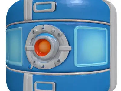 Glowing SciFi Tech Container 3D model