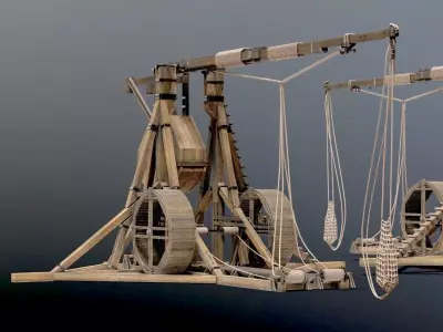 MEDIEVAL Trebuchet 3D model purchase